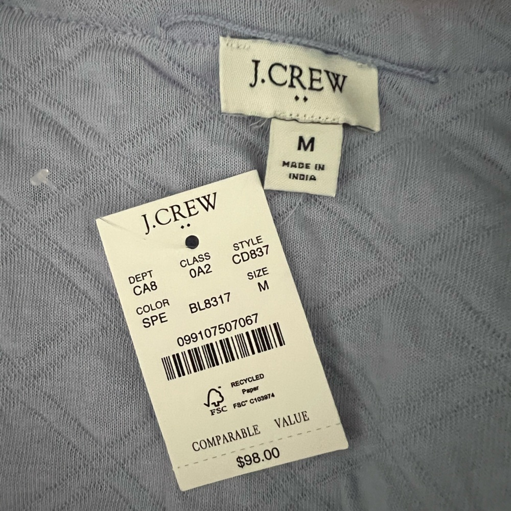 JCrew Women's quilted sweater jacket Size‎ M NWT - Picture 7 of 7